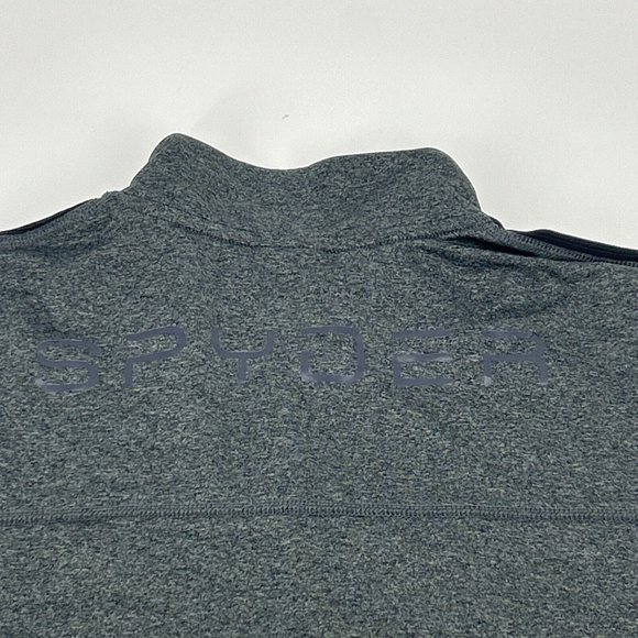 Spyder Active Shirt Mens L Gray 1/4 Zip Pullover Activewear ProWeb Base Layer - Picture 8 of 12